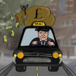 Cartoon: the VC transports home his daily earnings
